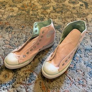 Pink high top Converse